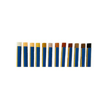 Load image into Gallery viewer, set of twelve oil pastels in skin tone colours of the world  with paper covering  for easy handling.
